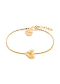 Armband Tamaris "Organic Heart, Herz", gelbgoldfarben, Armb&auml;nder, Damen, 21cm, Edelstahl, Armband