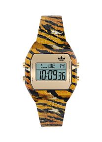 Digitaluhr adidas originals "Digital Two", gelb (goldfarben), Armbanduhren, Damen, Digitaluhr, Quarzuhr, Armbanduhr, Damenuhr, Herrenuhr, Edelstahlarmband, digital