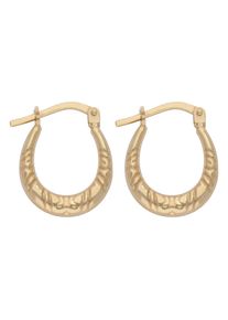 Paar Creolen Firetti "Schmuck Geschenk Gold 375 Ohrschmuck Ohrringe", gelbgoldfarben, Ohrringe, Damen, Gelbgold 375, Paar Creolen