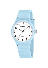 Quarzuhr Calypso Watches "Easy Time", hellblau, Armbanduhren, Damen, Quarzuhr, Armbanduhr, Damenuhr, Silikonarmband, analog