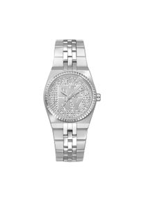 Quarzuhr DKNY "Logo Watch", silber (silberfarben, transparent), Armbanduhren, Damen, Quarzuhr, Armbanduhr, Damenuhr, Edelstahlarmband, analog