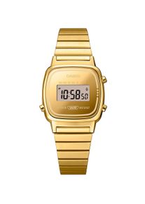 Chronograph CASIO VINTAGE, gold (goldfarben), Armbanduhren, Damen, Chronograph, Quarzuhr, Armbanduhr, Damenuhr, Edelstahlarmband, digital
