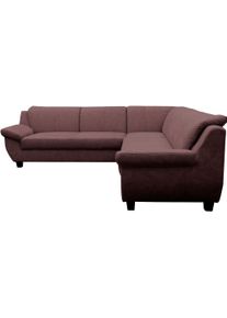 Ecksofa OTTO HOME "Silkeborg", braun (indirot), B:251cm H:80cm T:251cm, 100% Polyester, Sofas, Ecksofa, Zeitlos und komforfabel, gem&uuml;tliche Armlehnen