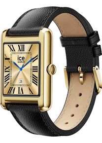 Ice Watch Smartwatch ICE-WATCH, gold (schwarz, schwarz), Smartwatches, Damen, Smartwatch, Armbanduhr, Damenuhr, Lederarmband, Bluetooth, digital