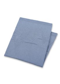 Babydecke Sterntaler "Strick-Schmusedecke", Baby, blau (hellblau), Obermaterial: 100% Baumwolle CO., Wohndecken Babydecke