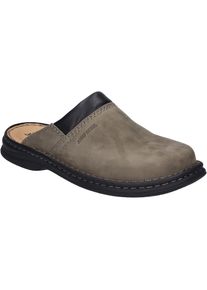 Clog Josef Seibel "Max, vulcano", Herren, Gr. 40, grau (vulcano), Obermaterial: 100% Rindsleder Leather cow., Schuhe Clog