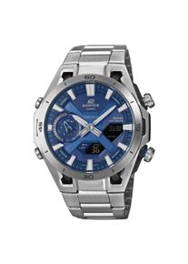 Smartwatch CASIO EDIFICE, blau (silberfarbenblau, silberfarben), Smartwatches, Herren, Smartwatch, Solaruhr, Armbanduhr, Herrenuhr, Hand Moving Funktion, Neo-Display