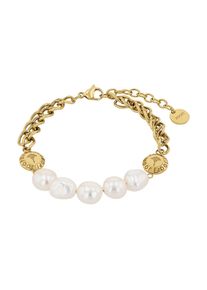 JOOP! Armband JOOP, gelbgoldfarben, wei&szlig;, Armb&auml;nder, Damen, 20cm, Edelstahl Perlen, Edelstahl, Perlen, Armband, mit S&uuml;&szlig;wasserzuchtperle