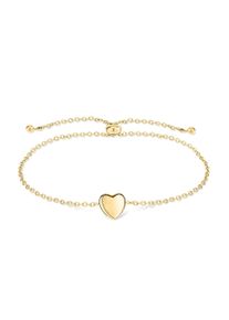 Armband Tamaris "Schmuck Geschenk Edelstahl Armkette Bold Hearts Herz", gold (gelbgoldfarben), Armb&auml;nder, Damen, 23cm, Edelstahl, Armband
