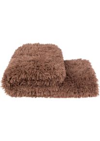Wohndecke ZOEPPRITZ1828 "Reborn", braun (smoke), B:140cm L:190cm, Polyester, Wohndecken, Wohndecke, extra weiche Kunstfelldecke