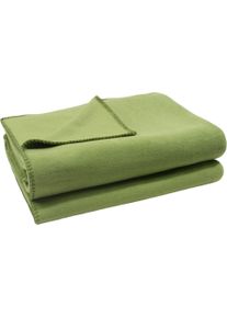 Wohndecke ZOEPPRITZ1828 "Soft-Fleece", gr&uuml;n, B:160cm L:200cm, Polyester, Viskose, Wohndecken, Wohndecke, Fleecedecke mit unverwechselbarem Cashmere Handfeel
