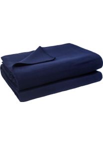 Wohndecke ZOEPPRITZ1828 "Soft-Fleece", schwarz marina, B:160cm L:200cm, Polyester, Viskose, Wohndecken, Wohndecke, Fleecedecke mit unverwechselbarem Cashmere Handfeel
