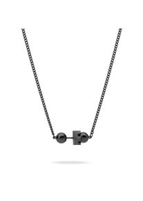 Kette mit Anh&auml;nger Liebeskind Berlin "Schmuck Geschenk Edelstahl Halskette Steel Ball", schwarz, Halsketten, Damen, Edelstahl, L: 43 B: 2,2mm, Kette mit Anh&auml;nger, B:2,2mm