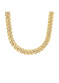 JOOP! Collier JOOP "Schmuck, Geschenk", gold (gelbgoldfarben, kristallwei&szlig;), Halsketten, Damen, Edelstahl, L: 46 B: 12mm, Collier, mit Zirkonia (synth.), B:12mm