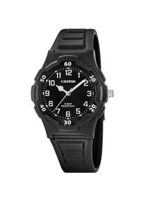 Quarzuhr Calypso Watches "Easy Time", schwarz, Armbanduhren, Herren, Quarzuhr, Armbanduhr, Herrenuhr, Silikonarmband, analog