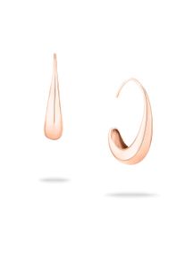 Paar Creolen ECHTZEIT "Schmuck Geschenk Edelstahl Ohrringe The Classy Drop", rosa (ros&eacute;goldfarben), Ohrringe, Damen, Edelstahl, Paar Creolen