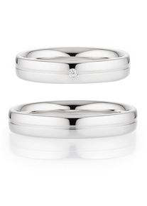 Trauring Bruno Banani "Schmuck Geschenk Ehering Hochzeit Damenring Herrenring" Gr. 63, silber (silberfarben), Fingerringe, Damen, 63, ohne Brillant, Silber 925 (Sterlingsilber), 4mm, Trauring, wahlweise mit oder ohne Brillant, Made in Germany