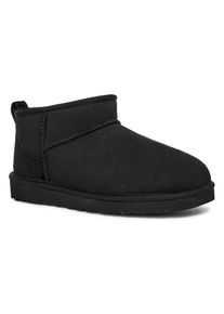 UGG Australia Winterboots UGG "UNISEX, M CLASSIC ULTRA MINI", Herren, Gr. 11 (44), Lammfell, schwarz, Lammfell, Veloursleder, Schuhe Winterboots, Schlupfboots, Snowboot, Stiefel mit Lammfellfutter, Topseller