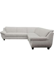 Ecksofa OTTO HOME "Silkeborg", grau (silber), B:251cm H:80cm T:251cm, 100% Polyester, Sofas, Ecksofa, Zeitlos und komforfabel, gem&uuml;tliche Armlehnen