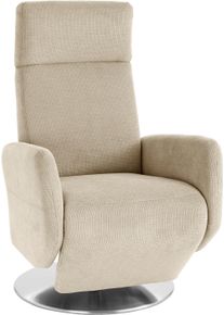 Sit & More TV-Sessel SIT & MORE "Kobra", beige (creme), B:71cm H:110cm T:82cm, Luxus-Microfaser (90% Polyester, 10% Polyamid);Flachgewebe (100% Polyester);Struktur (100% Polyester), Sessel, TV-Sessel