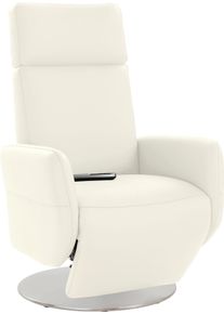 Sit & More Relaxsessel SIT & MORE "Kobra", beige (creme), B:71cm H:108cm T:82cm, Luxus-Kunstleder;NaturLEDER (echtes Rindsleder);Luxus-Microfaser Vintageoptik (100% Polyester), kein typischer Microfaser Bezug, Sessel, Relaxsessel, in Gr&ouml;&szlig;e S, wahlweise mit Motor und Aufstehhilfe