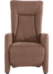 Sit & More TV-Sessel SIT & MORE "Melissa mit Kopfteilverstellung, weitere Funktionen", braun (haselnuss), B:71cm H:113cm T:85cm, 100% Polyester, Sessel, TV-Sessel, Ergonomie M: manuelle Fu&szlig;st&uuml;tze & R&uuml;ckenlehne