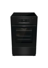 Gorenje Induktions-Standherd "GEIT5C60WPG", Energieeffizienz: A, schwarz, Herdsets, Standherd mit Induktionskochfeld und Teleskopauzug, Induktions-Standherd
