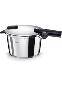 Schnellkochtopf Fissler "VitaquickElemental Dampfkochtopf Premium Drucktopf", silber, B:37cm H:24cm L:46cm &Oslash;:26cm, T&ouml;pfe, Schnellkochtopf, Schnellkochtopf mit 2 Garstufen und Superthermic Boden