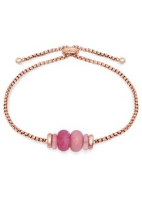 Armband Tamaris "Natural Stones", ros&eacute;goldfarben, natur, rosa, pink, natur, rosa, pink, Armb&auml;nder, Damen, 21cm, Edelstahl, Armband, mit verschiedenen Steinen