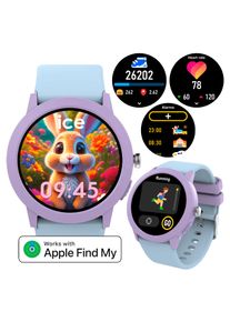 Ice Watch Smartwatch ICE-WATCH, lila (blau, lila, blau), Smartwatches, Kinder, Smartwatch, Armbanduhr, Kinderuhr, Silikonarmband, Bluetooth, digital