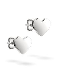 Paar Ohrstecker Liebeskind Berlin "Schmuck Edelstahl Urban Heart Herz", silber (edelstahlfarben), Ohrringe, Damen, Edelstahl, Paar Ohrstecker