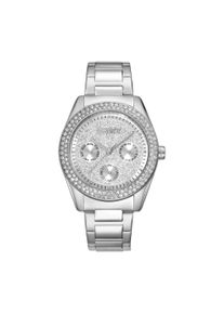 Quarzuhr DKNY "Chambers Multi Glitz", silber (silberfarben), Armbanduhren, Damen, Quarzuhr, Armbanduhr, Damenuhr, Edelstahlarmband, analog, Tag