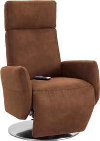 Sit & More Relaxsessel SIT & MORE "Kobra", braun (cognac), B:71cm H:108cm T:82cm, Luxus-Kunstleder;NaturLEDER (echtes Rindsleder);Luxus-Microfaser Vintageoptik (100% Polyester), kein typischer Microfaser Bezug, Sessel, Relaxsessel, in Gr&ouml;&szlig;e S, wahlweise mit Motor und Aufstehhilfe