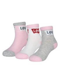 Socken LEVI'S KIDS "BATWING MID CUT3PK", M&auml;dchen, Gr. 8 (35,5/37), fairy tale, Elasthan, Polyester, Socken Socken, im 3er-Pack