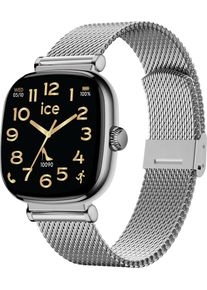 Ice Watch Smartwatch ICE-WATCH, silber (silberfarben, silberfarben), Smartwatches, Damen, Smartwatch, Armbanduhr, Damenuhr, Lederarmband, Bluetooth, digital