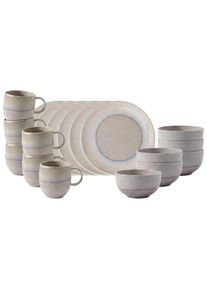 Geschirr-Set "Fr&uuml;hst&uuml;cksservice Perlemor Sand 6er Set beige", beige, 18, Porzellan, LIKE. BY VILLEROY & BOCH, Geschirr-Sets, Geschirr-Set, Sp&uuml;lmaschinengeeignet, Mikrowellengeeignet