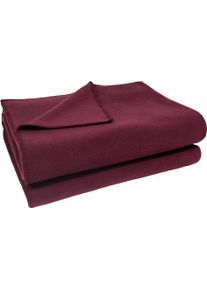 Wohndecke ZOEPPRITZ1828 "Soft-Fleece", wine, B:220cm L:240cm, Polyester, Viskose, Wohndecken, Wohndecke, Fleecedecke mit unverwechselbarem Cashmere Handfeel