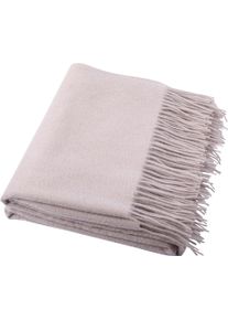 Wohndecke ZOEPPRITZ1828 "Since 1828 Cashmere", beige (clay), B:130cm L:180cm, Kaschmir, Wohndecken, Wohndecke, Klassisch unifarbenes Plaid aus besonders feinem Cashmere