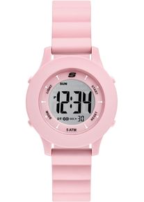 Chronograph Skechers "ROSENCRANS", rosa (rosa, wei&szlig;), Armbanduhren, Jungen, Chronograph, Quarzuhr, Armbanduhr, Kinder, Jugendliche, digital, Silikonarmband