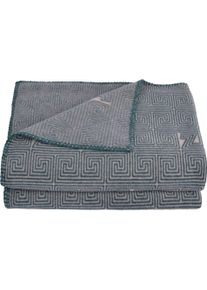 Wohndecke ZOEPPRITZ1828 "Soft-Fleece Legacy", deep pacific, B:160cm L:200cm, Polyester, Viskose, Wohndecken, Wohndecke, Fleecedecke mit unverwechselbarem Cashmere Handfeel