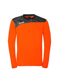 Trainingsshirt Kempa "Sweatshirt Athletics 29 Kids", M&auml;dchen, Gr. 140, orange (fluo orange, schwarz), Obermaterial: 100% Polyester Pol. recyc.., Shirts Trainingsshirt