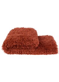 Wohndecke ZOEPPRITZ1828 "Reborn", braun (rust), B:140cm L:190cm, Polyester, Wohndecken, Wohndecke, extra weiche Kunstfelldecke