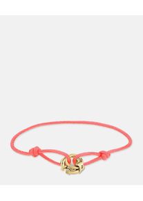 Armband Liebeskind Berlin "Schmuck Geschenk Edelstahl Textil Armkette The D-Link Mini", gold (gelbgoldfarben, lachs), Armb&auml;nder, Damen, 21cm, Edelstahl Textil, Edelstahl, Textil, Armband