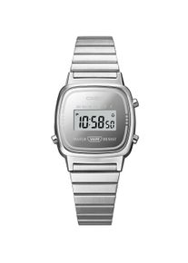 Chronograph CASIO VINTAGE, silber (edelstahlfarben), Armbanduhren, Damen, Chronograph, Quarzuhr, Armbanduhr, Damenuhr, Edelstahlarmband, digital