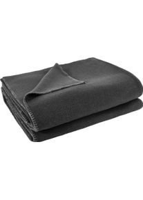 Wohndecke ZOEPPRITZ1828 "Soft-Fleece", anthrazit melange, B:110cm L:160cm, Polyester, Viskose, Wohndecken, Wohndecke, Fleecedecke mit unverwechselbarem Cashmere Handfeel
