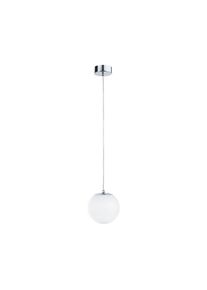 Paulmann LED Pendelleuchte "Selection Bathroom Gove IP44 9W 3000K Satin, Glas/Metall", wei&szlig; (chromfarben, wei&szlig;), 1, &Oslash; 17cm H: 150cm, 1 Stk., Leuchten, LED Pendelleuchte
