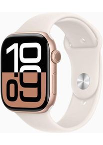 Apple Watch Series 10 Alluminio 46 mm (2024) | GPS + Cellular | ros&eacute; dorato | Cinturino Sport M/L | Galassia
