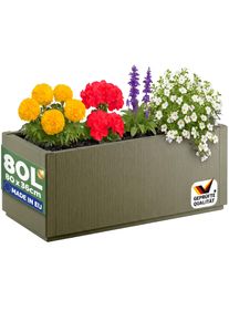 Casaria Blumentopf Ethica Olivgr&uuml;n Kunststoff 80x36x36cm