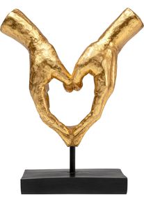 Dekoobjekt KARE DESIGN "Heart Hands", gold, B:26,5cm H:33cm T:9,5cm, Polyresin, Dekofiguren, Dekoobjekt, verschiedene Gr&ouml;&szlig;en