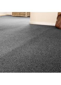 Teppichboden ANDIAMO "Luton, Feinschlinge, Gesamth&ouml;he 6 mm, Luxusklasse LC1", grau (anthrazit), B:500cm L:350cm, Kunstfaser, Teppiche, Teppichboden, meliert, Breite 400 cm oder 500 cm, strapazierf&auml;hig & pflegeleicht